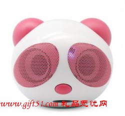 可愛熊貓U盤音箱帶遙控器FM收音機(jī)