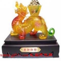 琉璃旺財貔貅擺件聚財辟邪 商務禮品