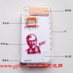 帶尺子便簽/旋轉式亞克力便簽盒
