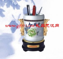 翅膀國色天香筆筒定制,廣州旋轉筆筒定做
