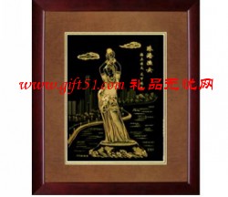珠海漁女金箔畫(huà)定制,廣州金箔畫(huà)廠家